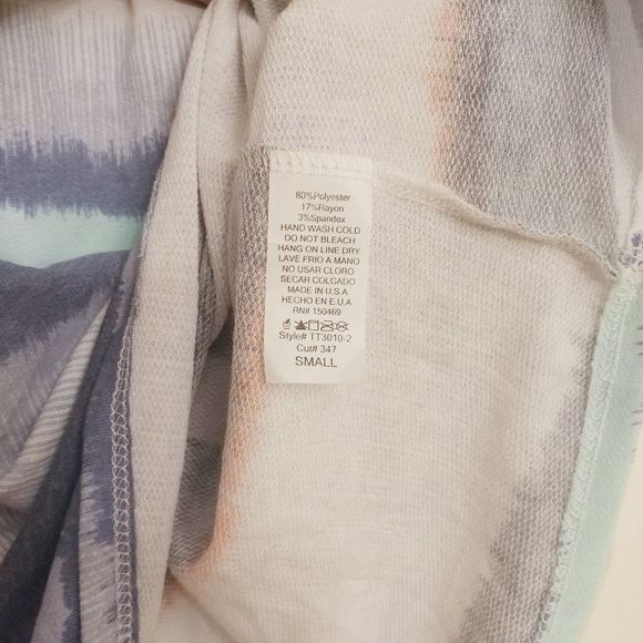 NEW WASHED SOFT MULTI COLOR BUBBLE SLEEVE - Picture 6 of 7